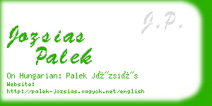 jozsias palek business card